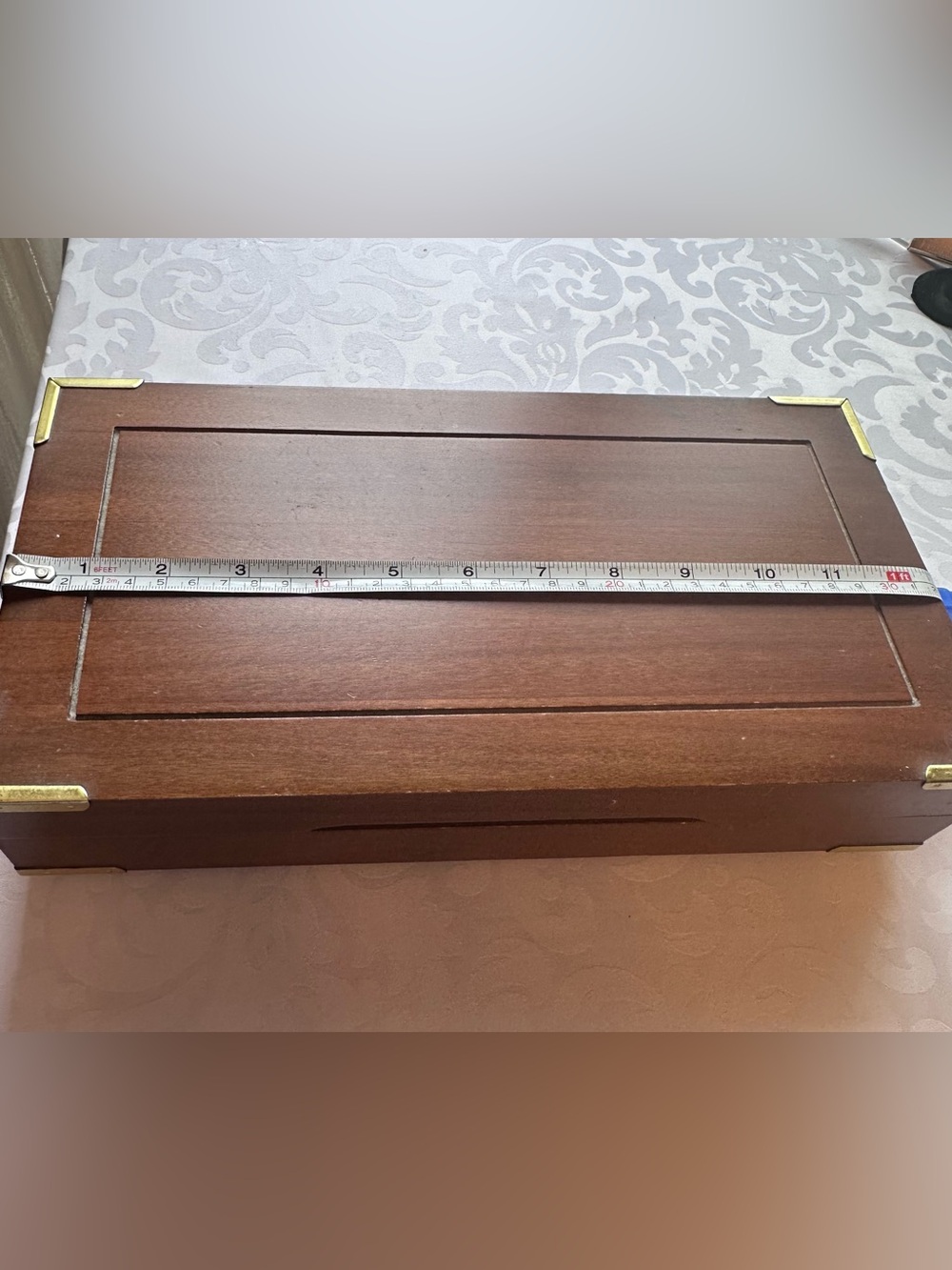 Wood Jewellery Box, assorted Jewellery: 10 earring pairs, necklace ring bracelet - Picture 9 of 11